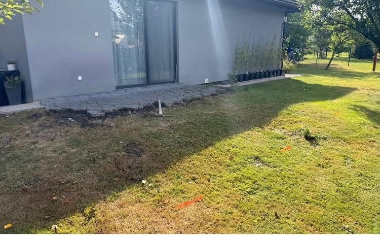 Patio before
