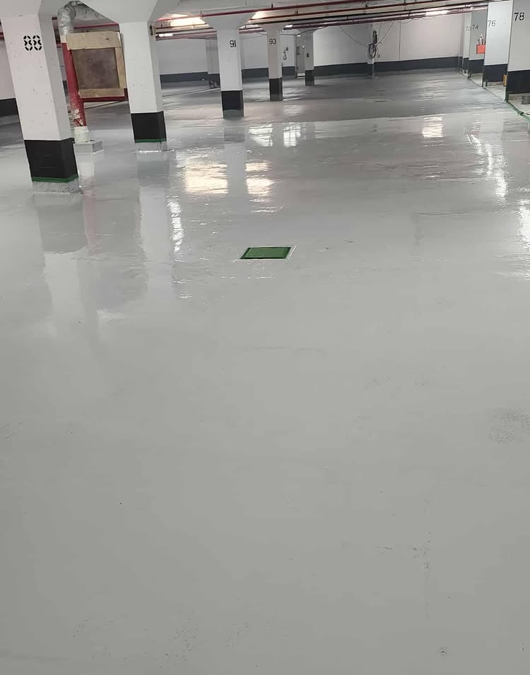 Finished commercial epoxy floor